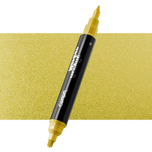 Εικόνα της Μαρκαδόρος Ohuhu Acrylic Marker με διπλή μύτη No M707 Gold