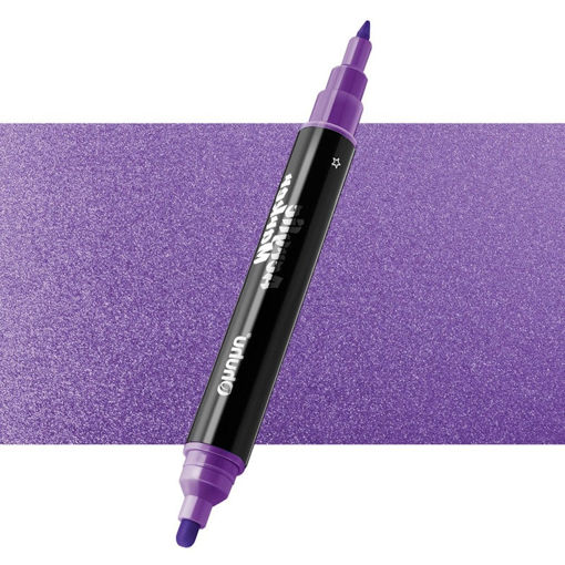 Εικόνα της Μαρκαδόρος Ohuhu Acrylic Marker με διπλή μύτη No M712 Metallic Purple