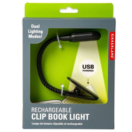 Εικόνα της Φωτιστικό Kikkerland επαναφορτιζόμενο για βιβλία μαύρο BL13-BK