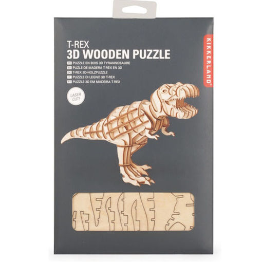 Εικόνα της Παζλ Kikkerland 3D ξύλινο T-Rex GG121