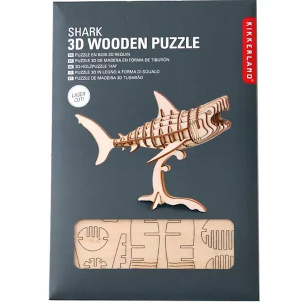 Εικόνα της Παζλ Kikkerland 3D ξύλινο Shark GG111