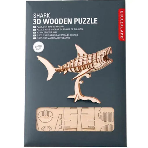 Εικόνα της Παζλ Kikkerland 3D ξύλινο Shark GG111