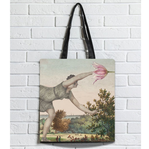 Εικόνα της Τσάντα Υφασμάτινη Brainfood σουέτ με φερμουάρ Γυναίκα (BR)