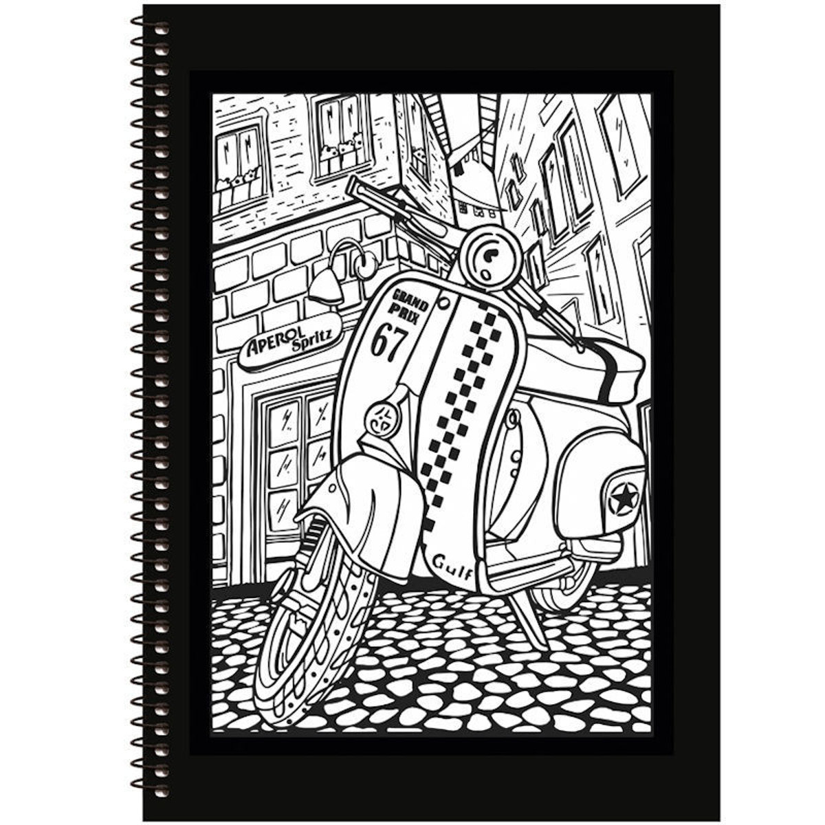 Τετράδιο Typotrust Velvet 4552-30 Β5 2 θεμάτων με artistic σχέδιο πόλης σε μαύρο φόντο