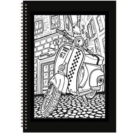 Τετράδιο Typotrust Velvet 4552-30 Β5 2 θεμάτων με artistic σχέδιο πόλης σε μαύρο φόντο