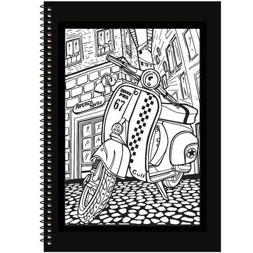 Τετράδιο Typotrust Velvet 4552-30 Β5 2 θεμάτων με artistic σχέδιο πόλης σε μαύρο φόντο
