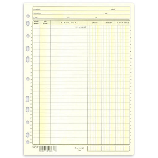 Εικόνα της Καρτέλες χρεωπιστωτικές Typotrust Α4 3/στηλη 137