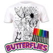 Εικόνα της Μαρκαδόροι 10τμχ. με μπλουζάκι T-Shirt 3-4 χρονών Butterflies 670297