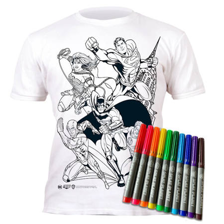 Εικόνα της Μαρκαδόροι 10τμχ. με μπλουζάκι T-Shirt 3-4 χρονών Superheroes 146086