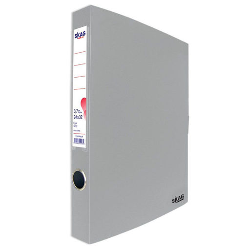 Εικόνα της Κουτί με κούμπωμα Skag Α4/3,7cm ανθρακί P.P. 222938