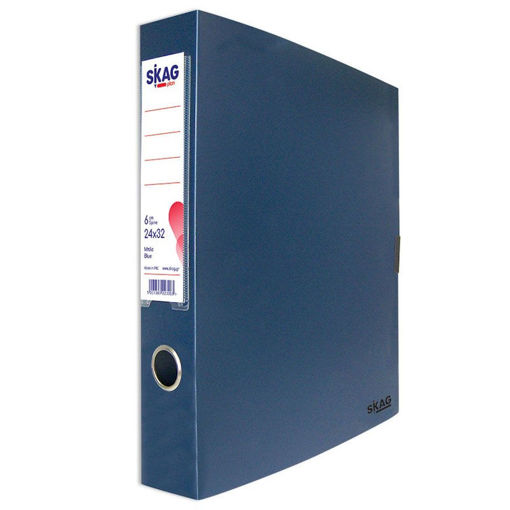 Εικόνα της Κουτί με κούμπωμα Skag Α4/6.0cm. μπλε P.P. 223003