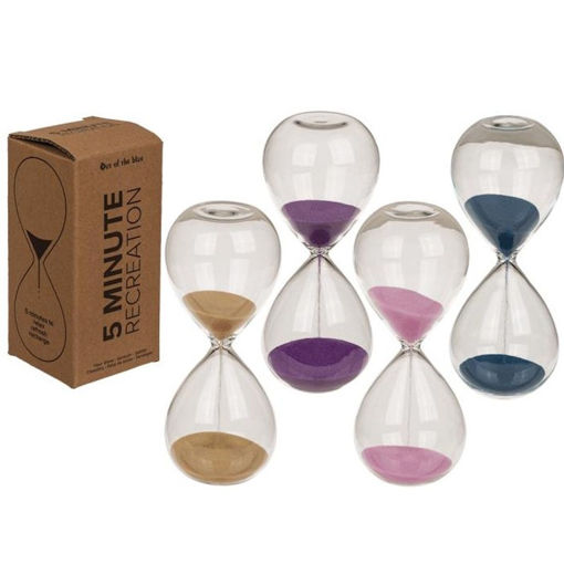 Εικόνα της Κλεψύδρα 5' λεπτών 12.5x5cm 4 χρώματα σε κουτί δώρου assorts