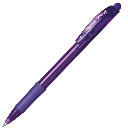 Εικόνα της Στυλό κουμπί Pentel WOW 0.7mm μωβ BK417V
