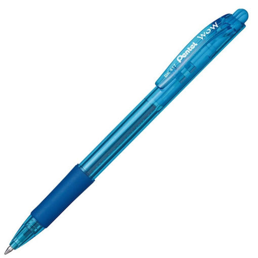 Εικόνα της Στυλό κουμπί Pentel WOW 0.7mm γαλάζιο BK417S