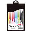 Εικόνα της Μαρκαδόροι οινοπνεύματος Graph it με διπλή μύτη 12τεμ. Classic Colours GI00120