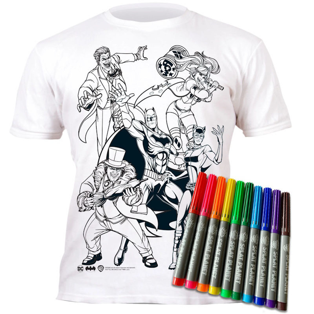 Εικόνα της Μαρκαδόροι 10τμχ. με μπλουζάκι T-Shirt 5-6 χρονών Batman 146215