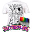Εικόνα της Μαρκαδόροι 10τμχ. με μπλουζάκι T-Shirt 7-8 χρονών Butterflies 670310