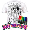 Εικόνα της Μαρκαδόροι 10τμχ. με μπλουζάκι T-Shirt 7-8 χρονών Butterflies 670310