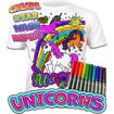 Εικόνα της Μαρκαδόροι 10τμχ. με μπλουζάκι T-Shirt 9-11 χρονών Unicorns 670242