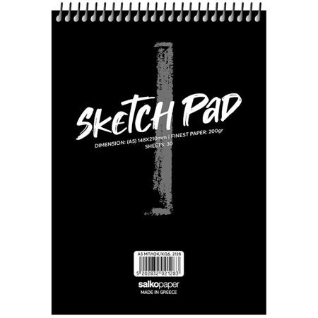 Εικόνα της Μπλοκ σχεδίου σπιράλ Salko Α5 Sketch Pad 2128