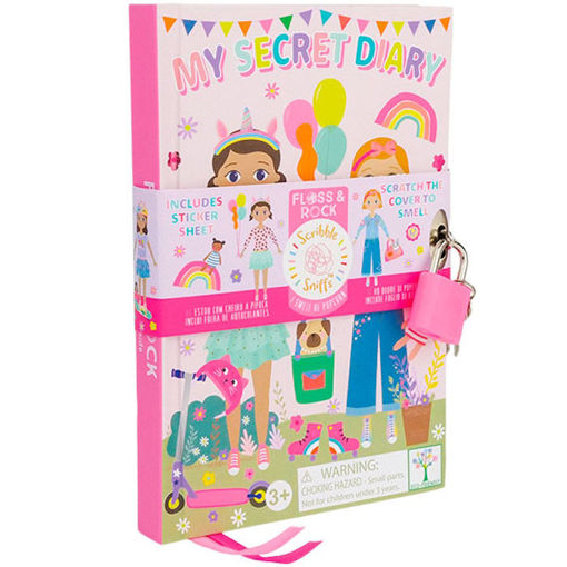 Εικόνα της Σημειωματάριο Best Friends Fairy Floss & Rock Ριγέ με Λουκέτο 10x15cm