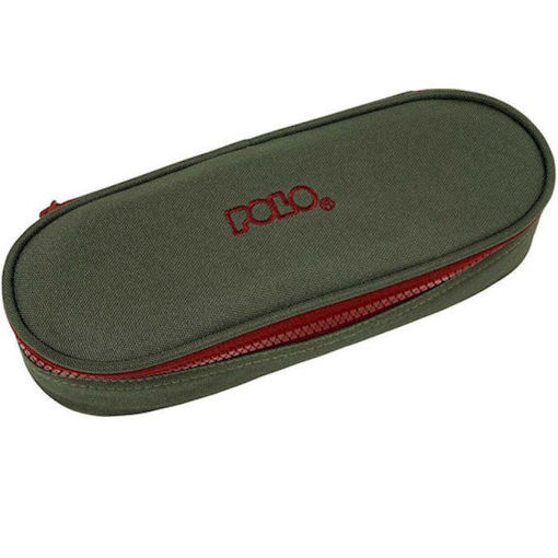 Κασετίνα POLO Box III χακί‑μπορντώ με μία κύρια θήκη και εσωτερική οργάνωση – Κωδ. 937003‑6533