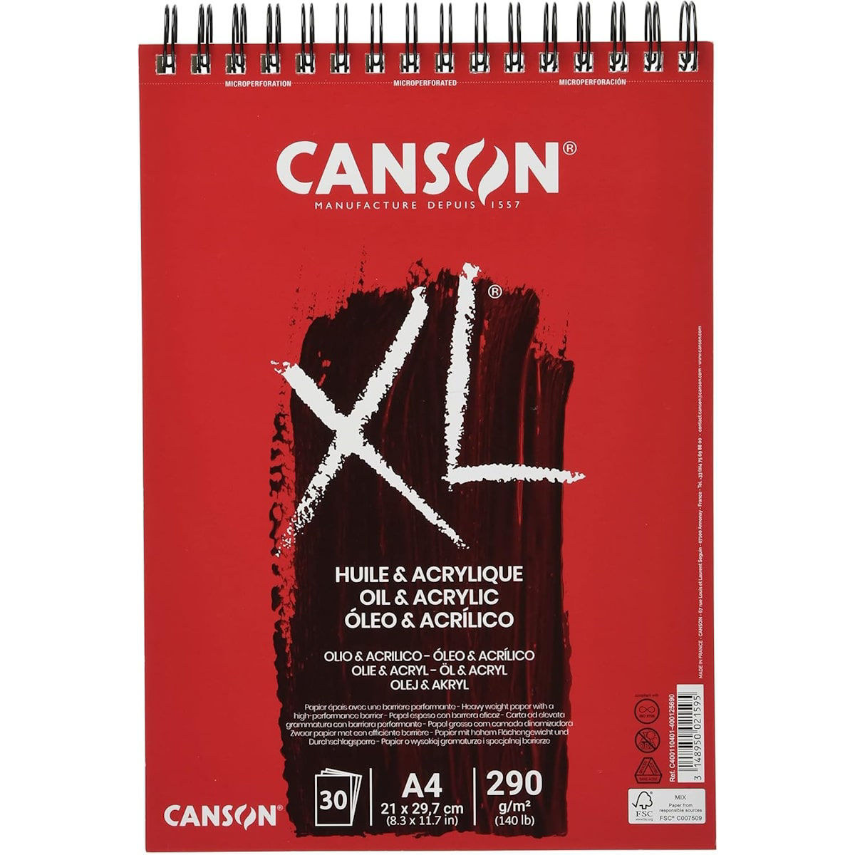 Εικόνα της Μπλοκ Canson Oil & Acrylic Sp. Α4 290g/m2 21x29.7cm 30φ 400110401