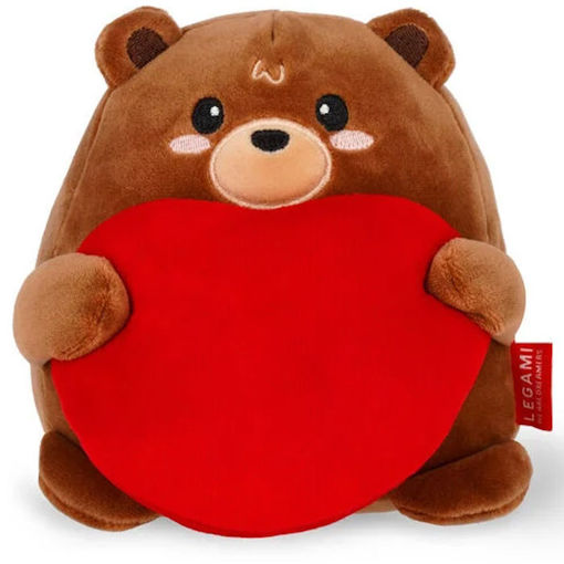 Λούτρινο αρκουδάκι Legami 15 cm με κόκκινη καρδιά και μήνυμα Always in my heart – δώρο αγάπης