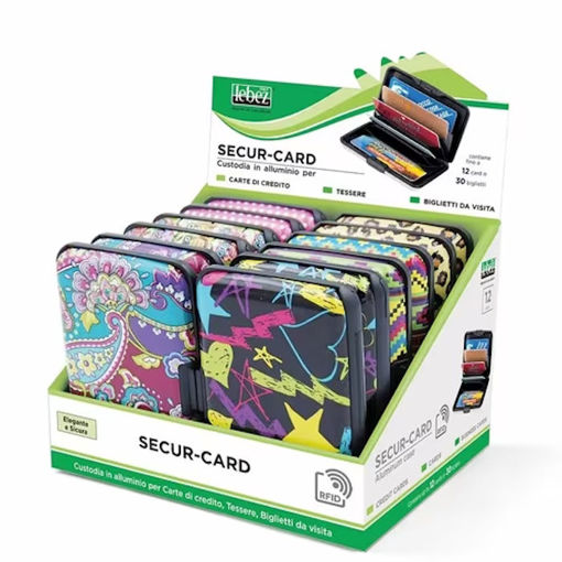 Εικόνα της Θήκη καρτών Lebez μεταλλική 12 θέσεων 14260229 assorts