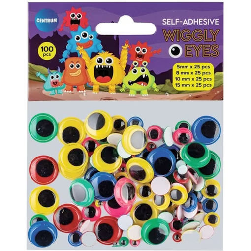 Ματάκια χειροτεχνίας Centrum χρωματιστά 100 τεμαχίων για κατασκευές – Κωδικός 13081170 – EAN 4030969811702