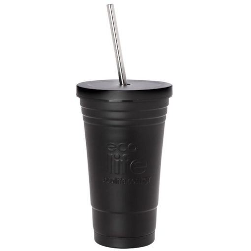 Εικόνα της Θερμός ανοξείδωτος Ecolife Thermos Cup Black 480ml 33-BO-4000