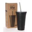 Εικόνα της Θερμός ανοξείδωτος Ecolife Thermos Cup Black 480ml 33-BO-4000