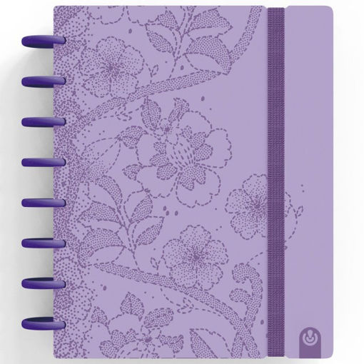 Εικόνα της Σημειωματάριο Carchivo Ingeniox Α5 ruled με 80φ αποσπώμενα λουλούδια μώβ 100gr 66016083