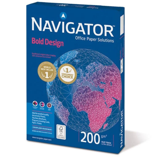 Χαρτί Navigator A4 200g/m² Premium εκτύπωσης – 150 φύλλα λευκό – EAN 5602007989477