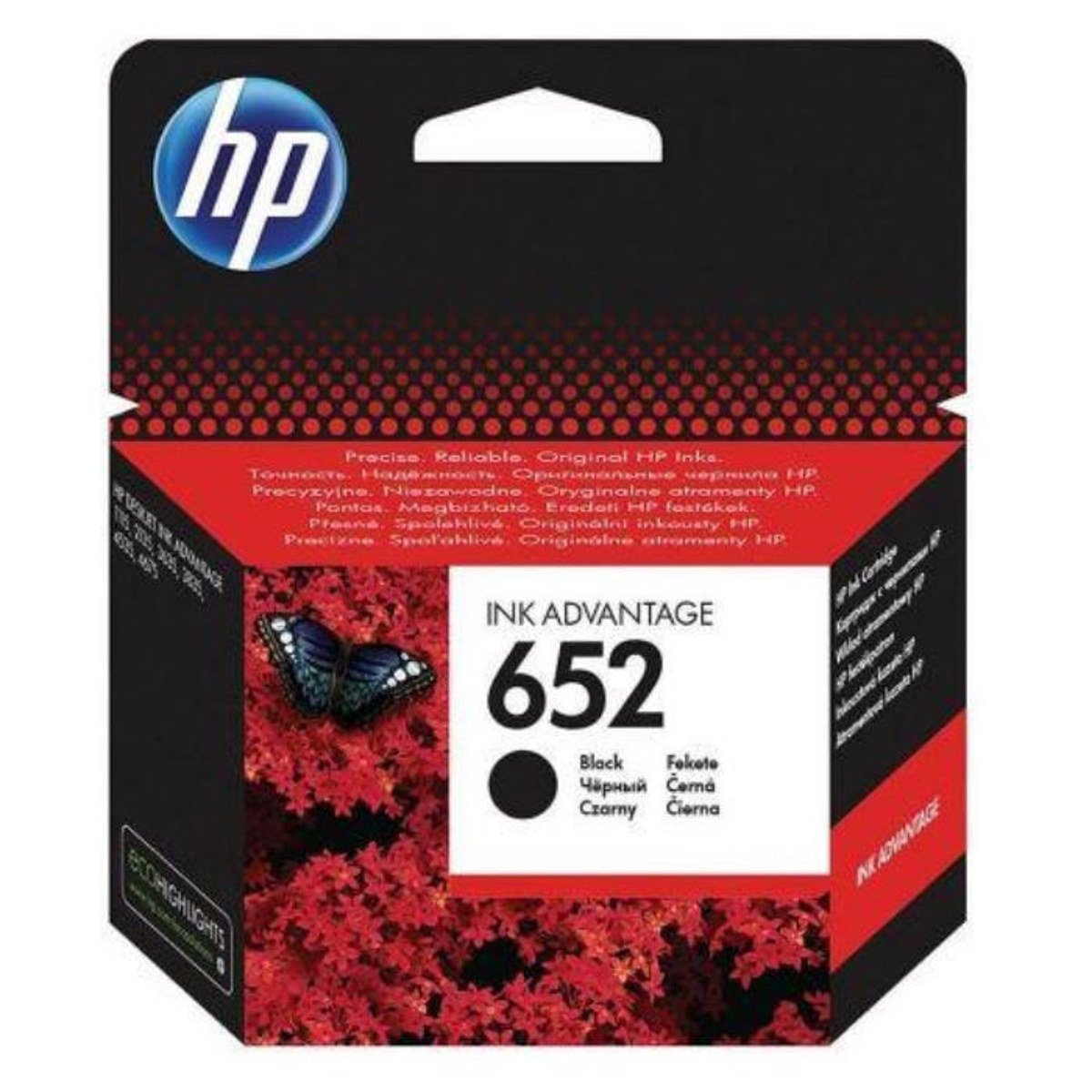 Γνήσιο μελάνι HP 652 μαύρο για καθαρές και ευκρινείς εκτυπώσεις εγγράφων – EAN 0889894590202 – Lichnaribooks.