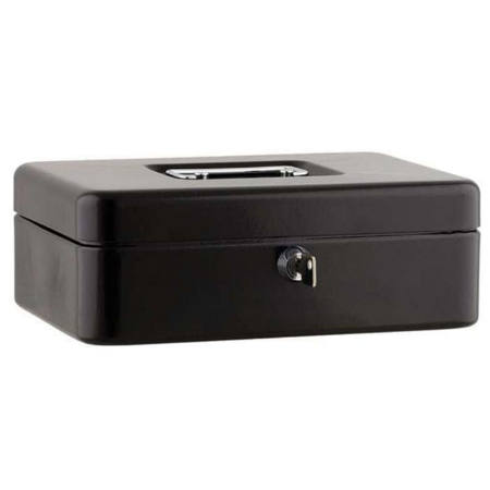 Ταμείο μεταλλικό Sax 25x18x9cm μαύρο με κλειδαριά 9014400215170
