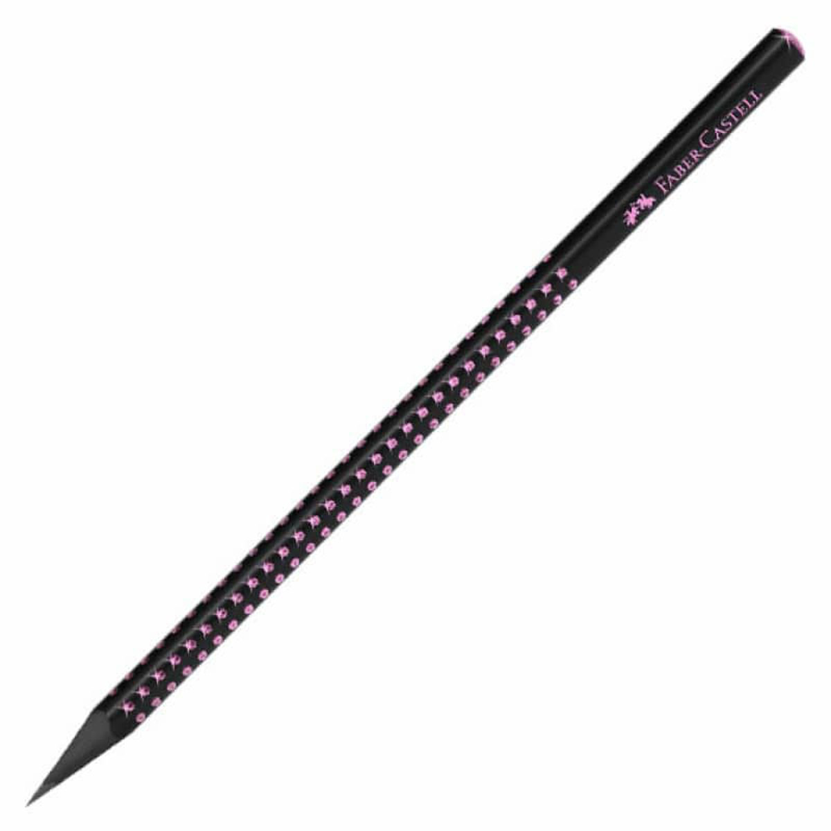 Εικόνα της Μολύβι Faber Castell Grip Sparkle Μαύρο-Ροζ 118258