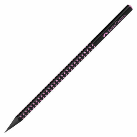 Εικόνα της Μολύβι Faber Castell Grip Sparkle Μαύρο-Ροζ 118258