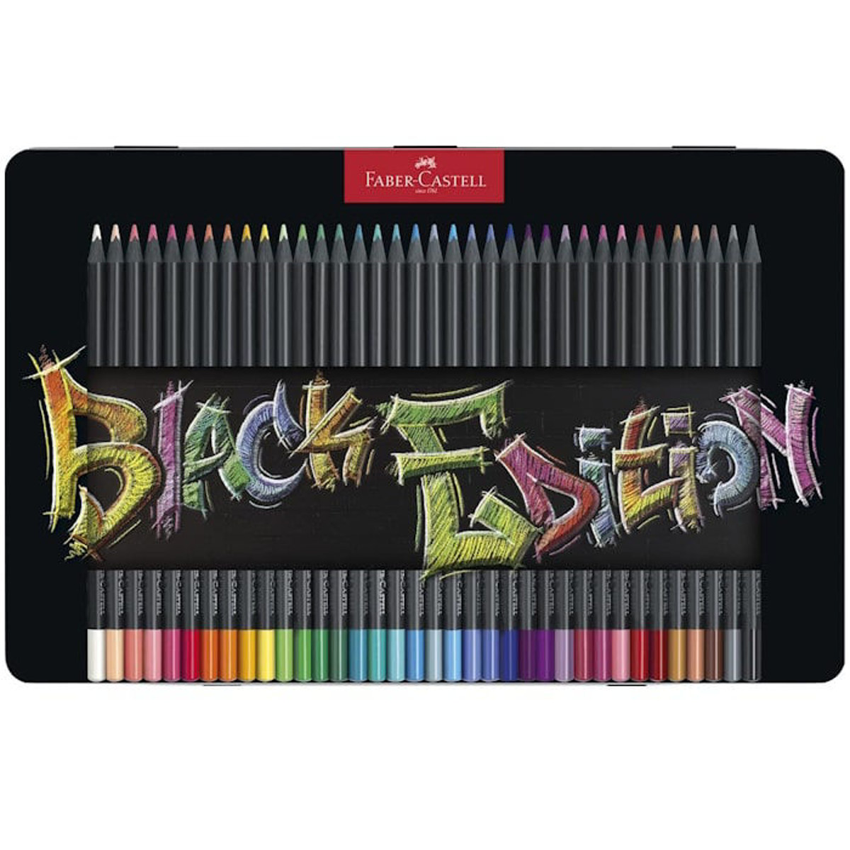 Εικόνα της Ξυλομπογιές Faber Castell Black Edition 36τμχ. μεταλλικό κουτί 116437