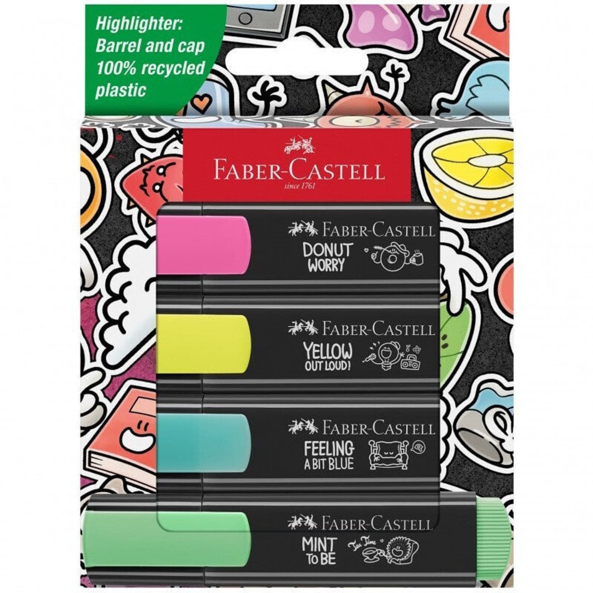 Εικόνα της Μαρκαδόροι υπογραμμίσεως Set Faber Castell Fluo/Pastel 4τμχ. 254690