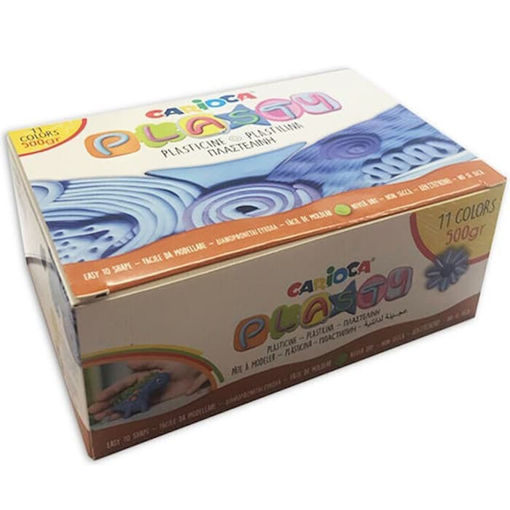 Εικόνα της Πλαστελίνη Carioca Plasty 11 χρώματα 500gr. 42713