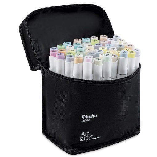 Εικόνα της Μαρκαδόροι Ohuhu Alcohol Art Markers Blossoming Pastel 48τμχ. 80402-46
