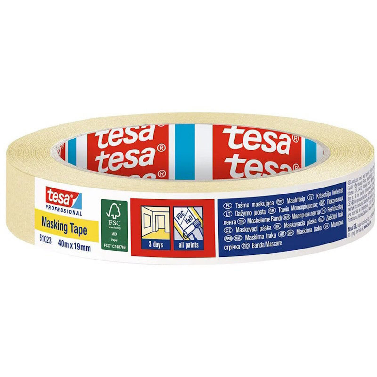 Εικόνα της Χαρτοταινία Tesa Professional 19mm X 40m