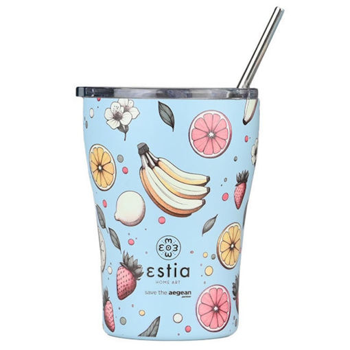 Θερμός Estia Coffee Mug Save The Aegean 350ml Subdued Harvest 01-23058 – ανοξείδωτος, καπάκι ασφαλείας, θερμομονωτικός, EAN 5207158023058