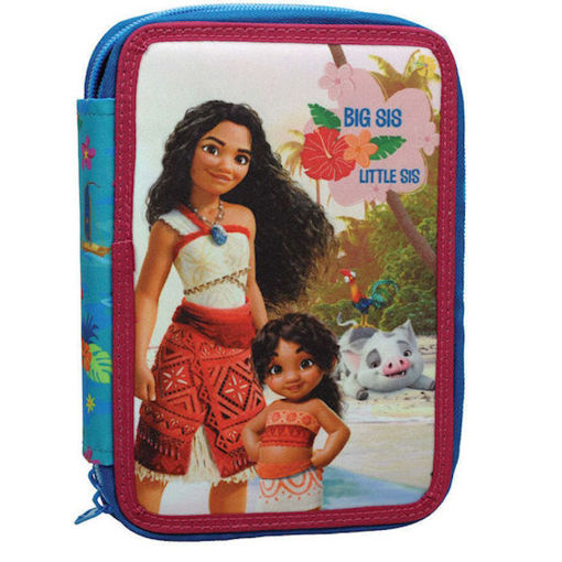 Εικόνα της Κασετίνα Gim διπλή γεμάτη Vaiana Wave 331-57100