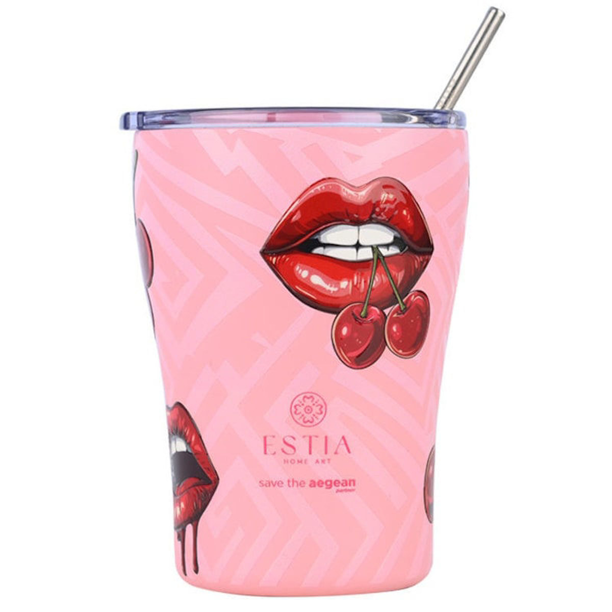 Εικόνα της Θερμός Estia Coffee Mug Save The Aegean 350ml Blush Pop 01-31800