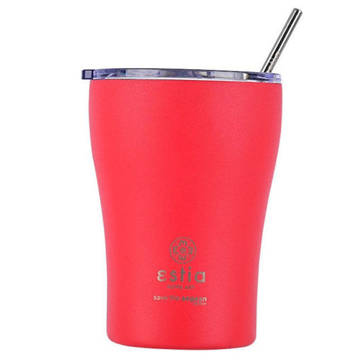 Εικόνα της Θερμός Estia Coffee Mug Save The Aegean 350ml Scarlet Red 01-16845