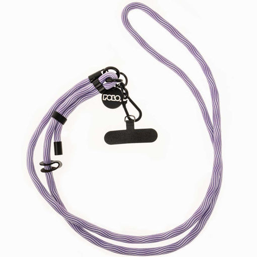 Εικόνα της Λουράκι Λαιμού για Κινητά Polo μώβ λευκό 927001-4700