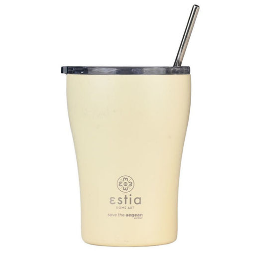 Εικόνα της Θερμός Estia Coffee Mug Save The Aegean 350ml Lily White 01-23027