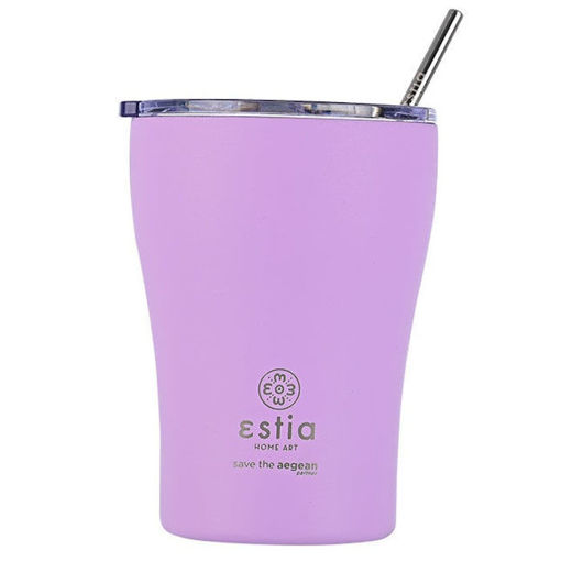 Εικόνα της Θερμός Estia Coffee Mug Save The Aegean 350ml Lavender Purple 01-12090